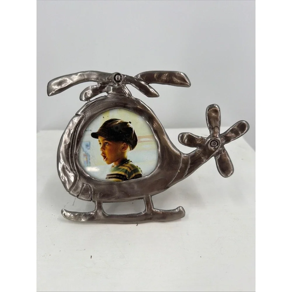 Helicopter Picture Frame Silver Pewter Ashleigh Manor Ruth Reynolds Darby‎